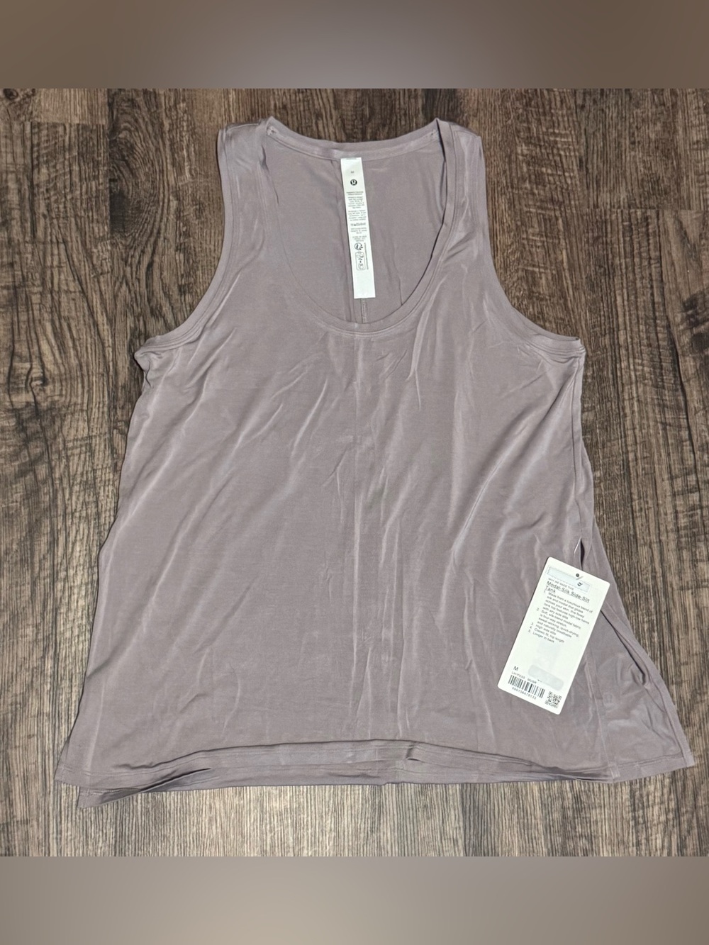 Lululemon SilkAppeal Side Slit Tank Top - Mauve Grey